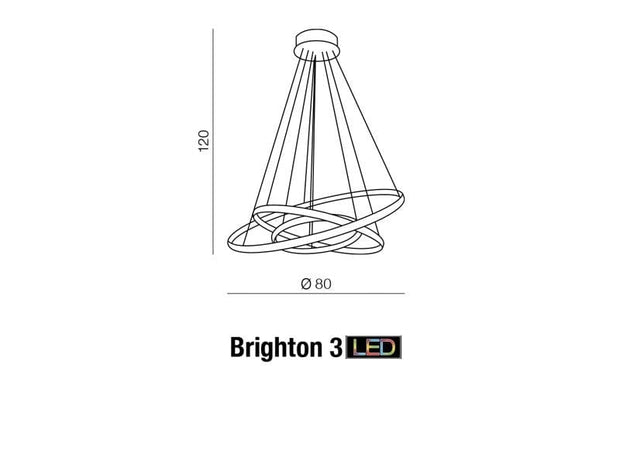 Azzarddo Lampada Brighton 3 AZ1609 Cromo