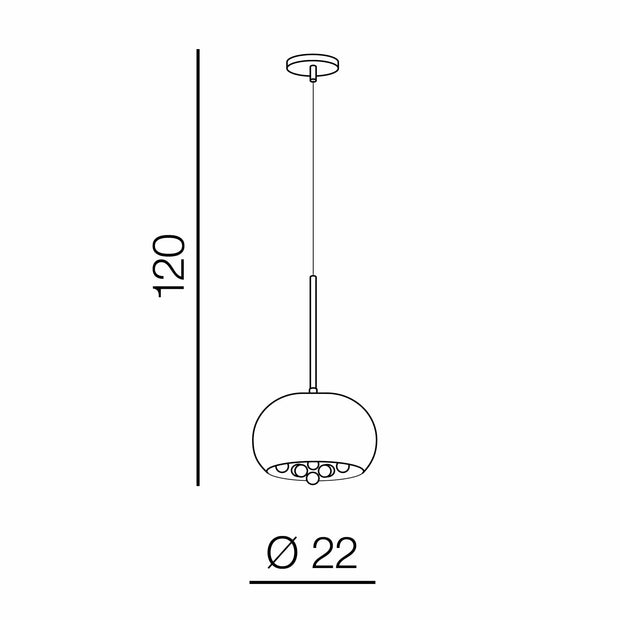 Azzarddo Lampada Burn 1 AZ3082 Cromo
