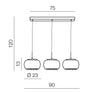Azzarddo Lampada Burn 3 Line AZ2454 Cromo