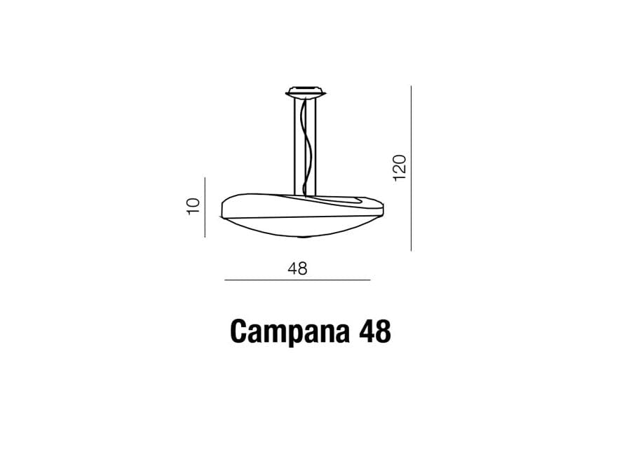 Azzarddo Lampada Campana 48 AZ0566 Bianco