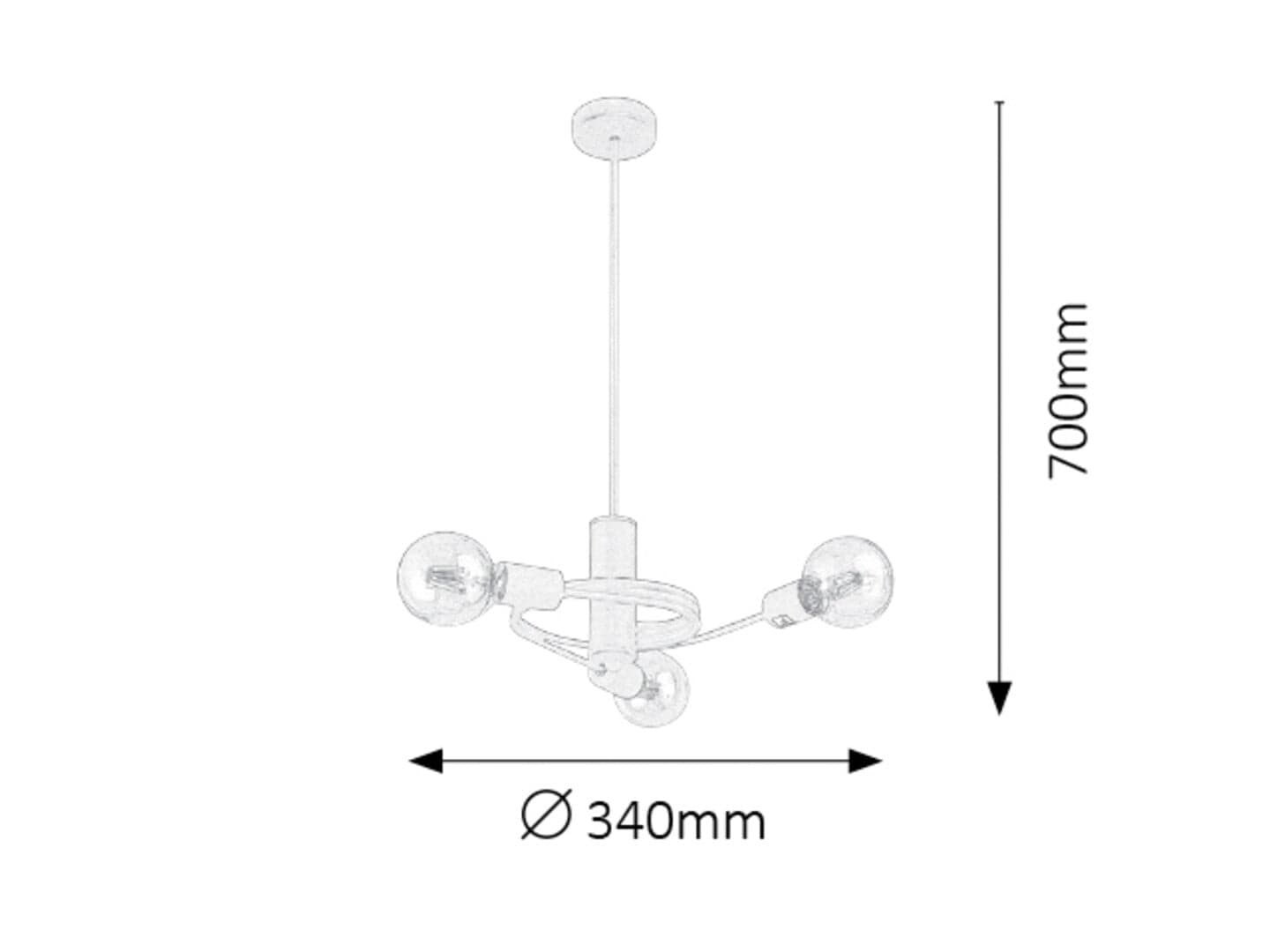 RabaLux Lampada Carly 2097 Nero