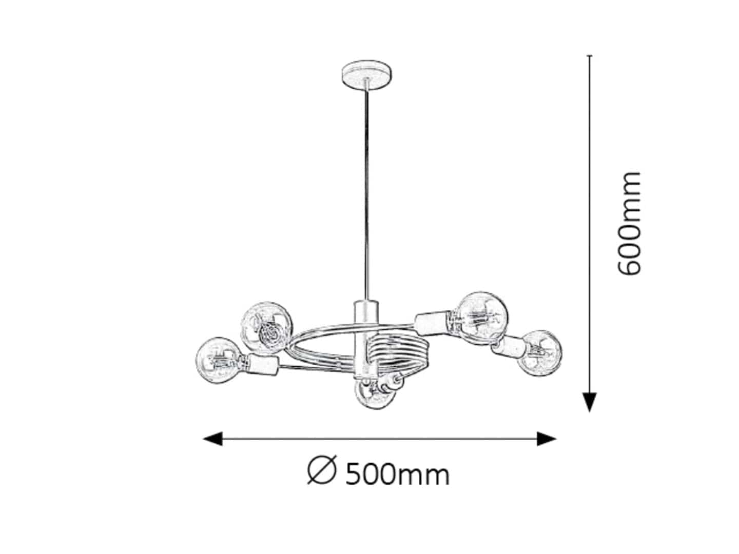 RabaLux Lampada Carly 2098 Nero