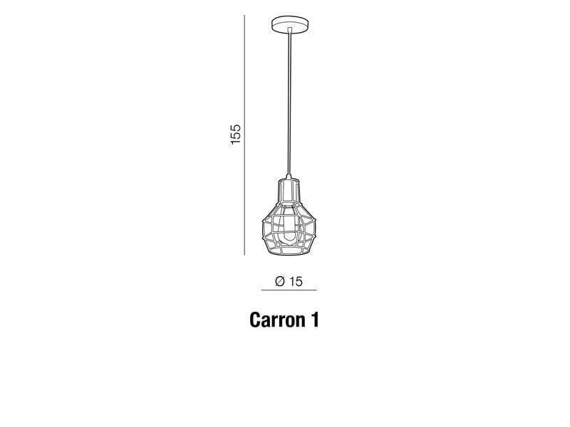Azzarddo Lampada Carron 1 AZ1659 Rame