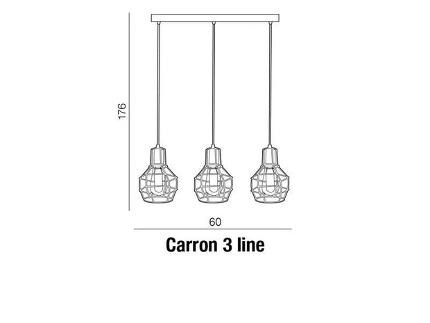 Azzarddo Lampada Carron 3 Line AZ2141 Rame