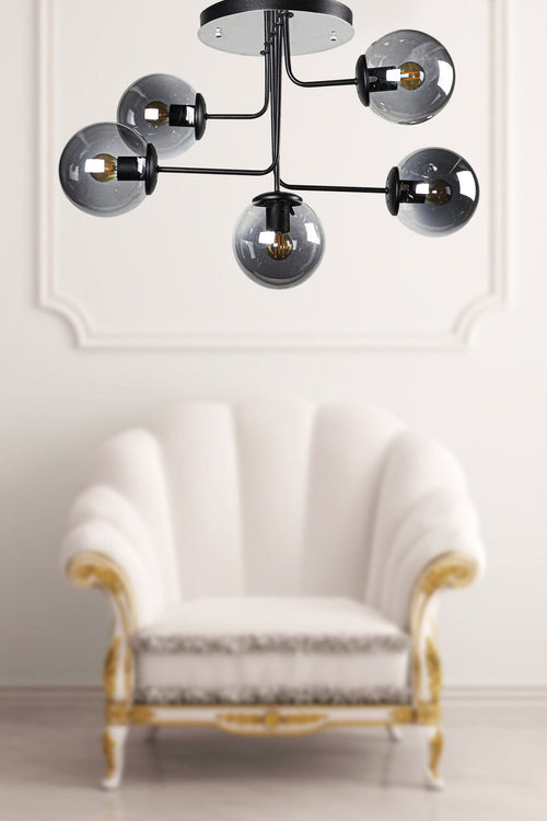 Oyo Lampada Chandelier Nero