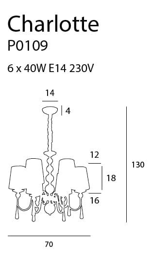 Maxlight Lampada Charlotte P0109 Cromo