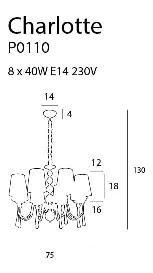 Maxlight Lampada Charlotte P0110 Cromo