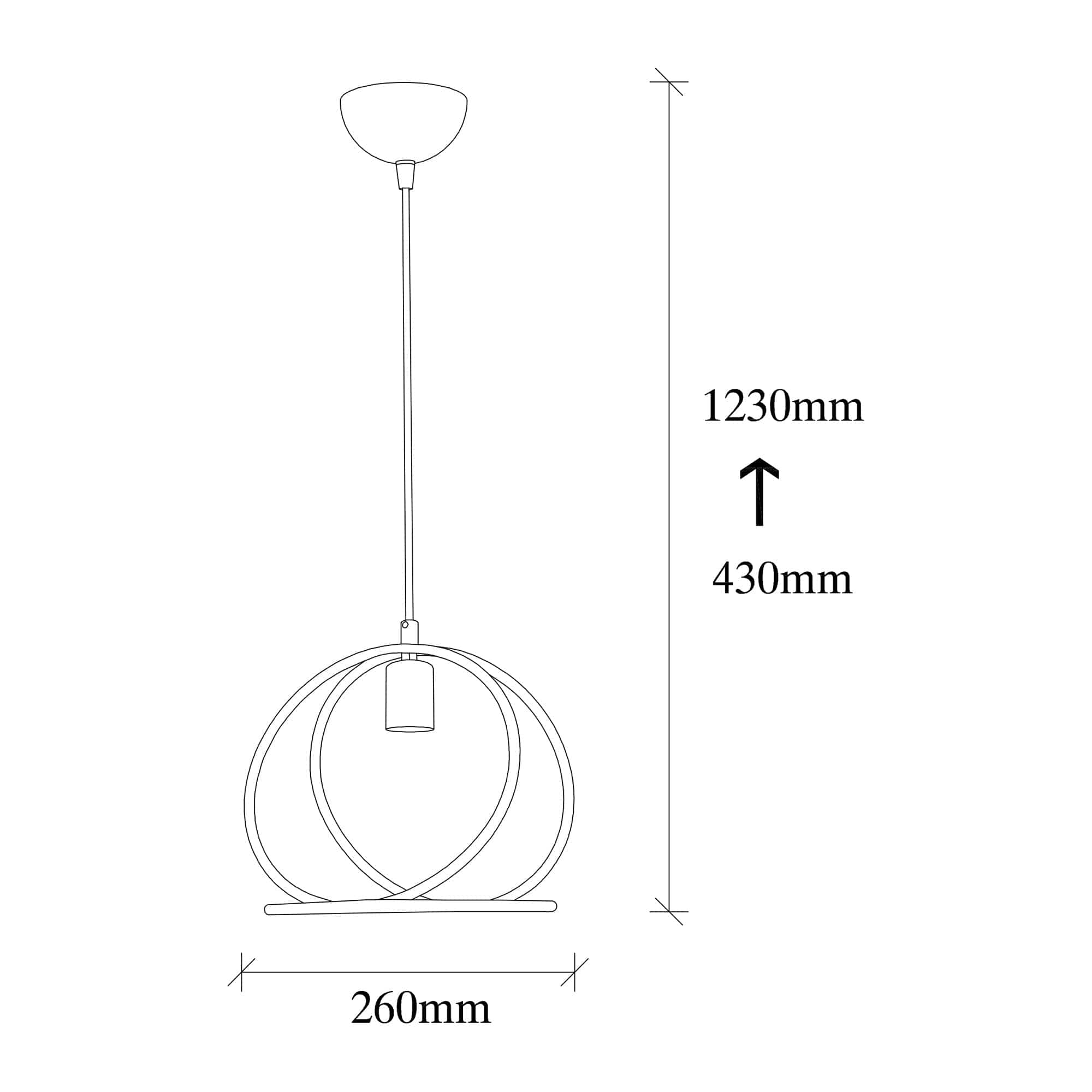 Asir Lampada Circle 2871 Nero