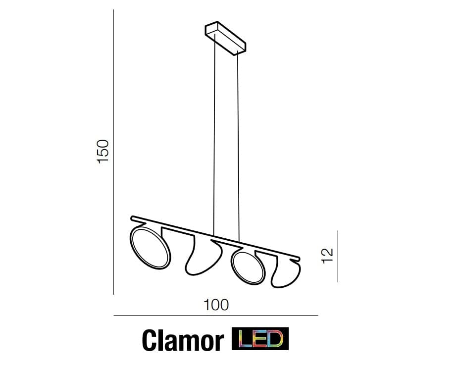 Azzarddo Lampada Clamor AZ2696 Nero