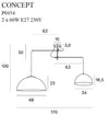 Maxlight Lampada Concept P0454 Oro