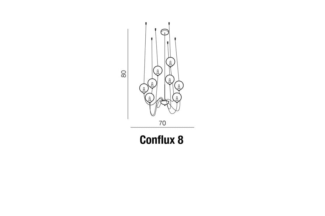 Azzarddo Lampada Conflux 8 AZ2639 Cromo