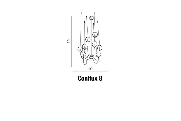 Azzarddo Lampada Conflux 8 AZ2639 Cromo