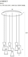 Maxlight Lampada Cornet P0331 Nero