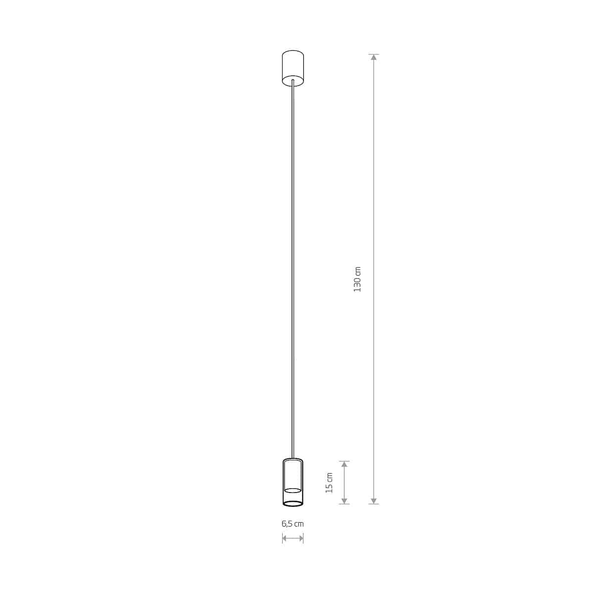 Nowodvorski Lampada Cylinder S Nero