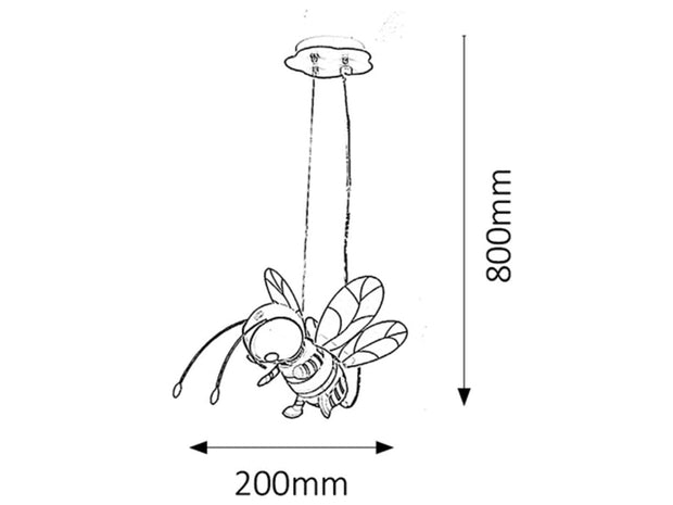 RabaLux Lampada da bambini Bee 4718 Multicolore