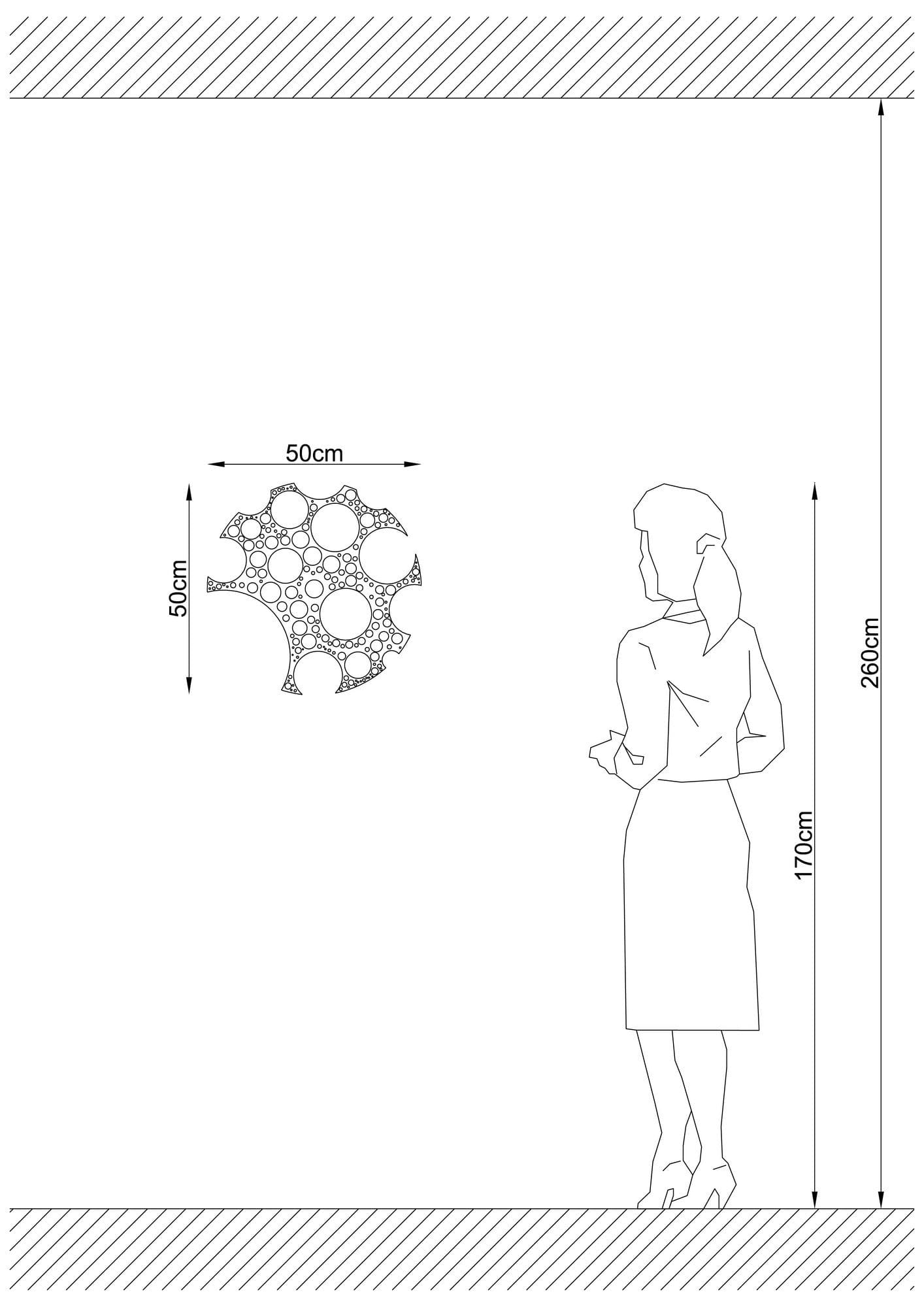 Asir Lampada da parete 583-A Nero