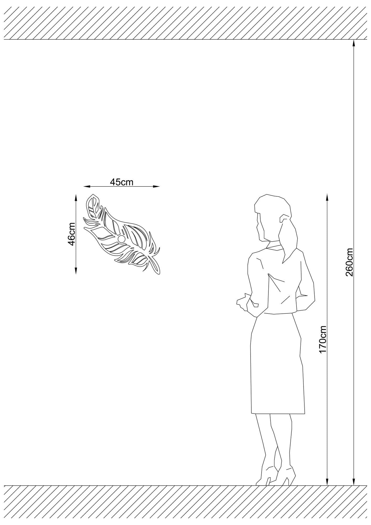 Asir Lampada da parete 585-A Nero