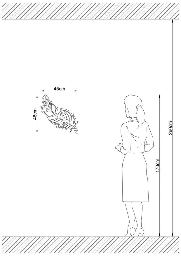 Asir Lampada da parete 585-A Nero