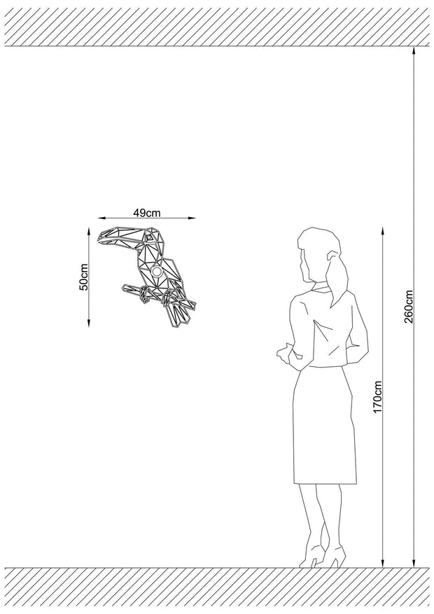 Asir Lampada da parete 586-A Nero