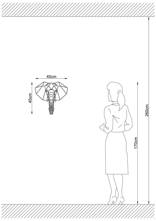 Asir Lampada da parete 589-A Nero