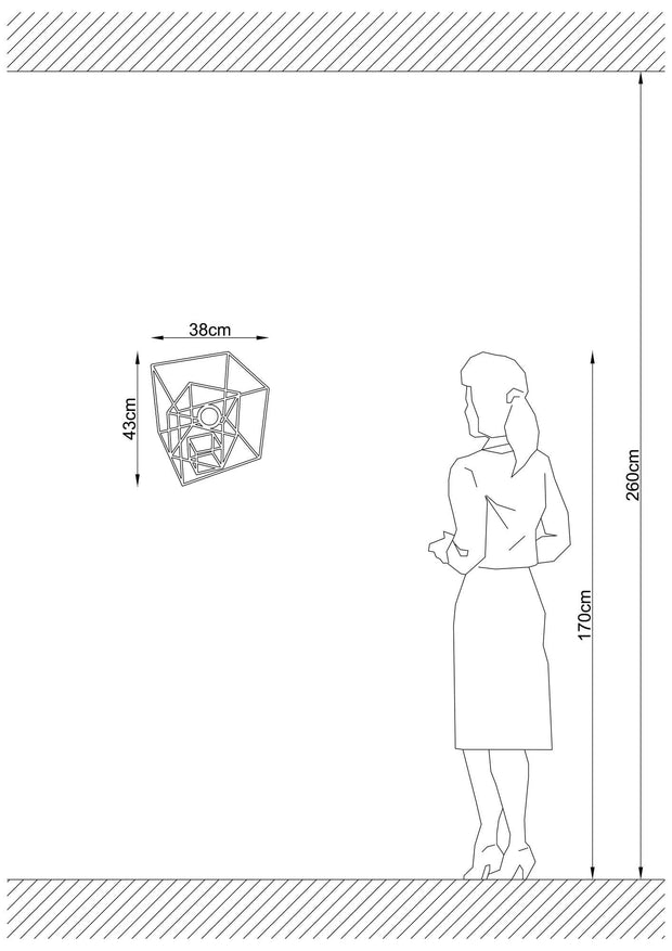 Asir Lampada da parete 609-A Nero