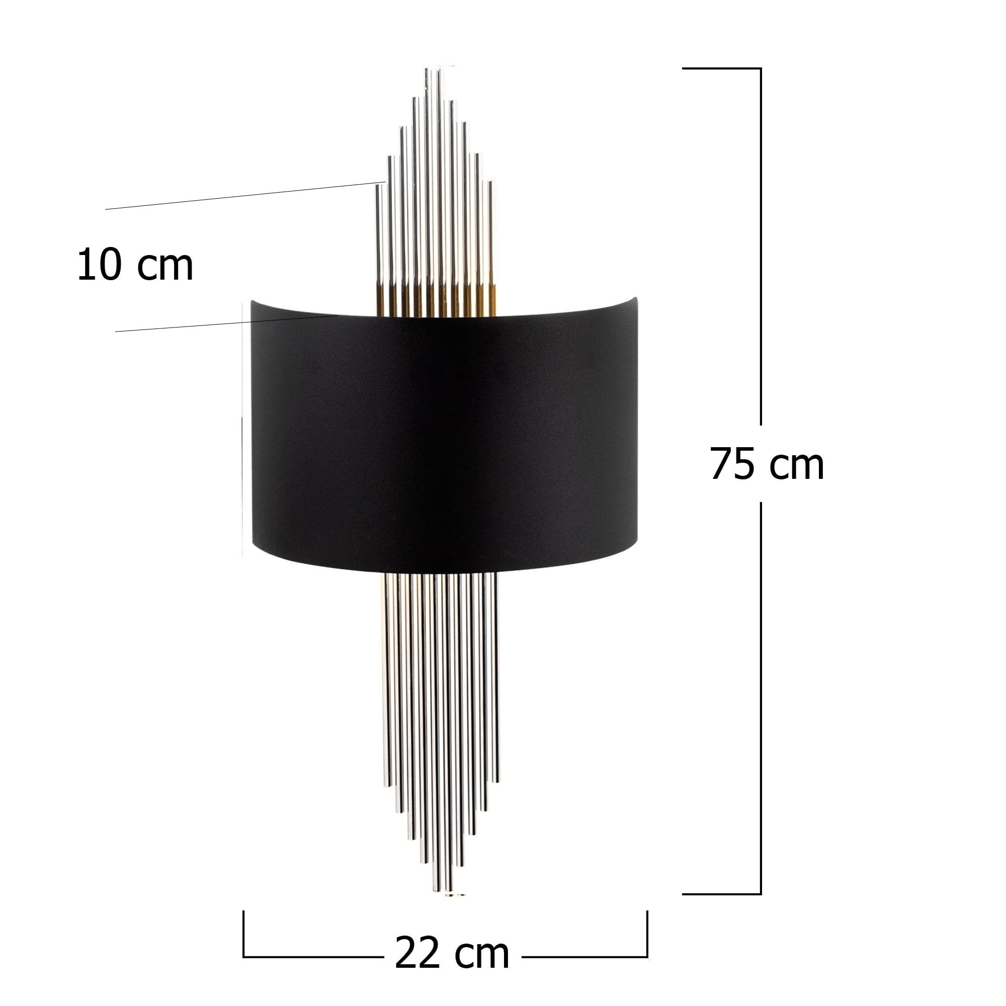 Asir Lampada da parete 618-A Nero