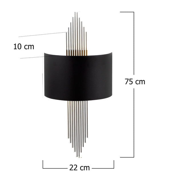 Asir Lampada da parete 618-A Nero