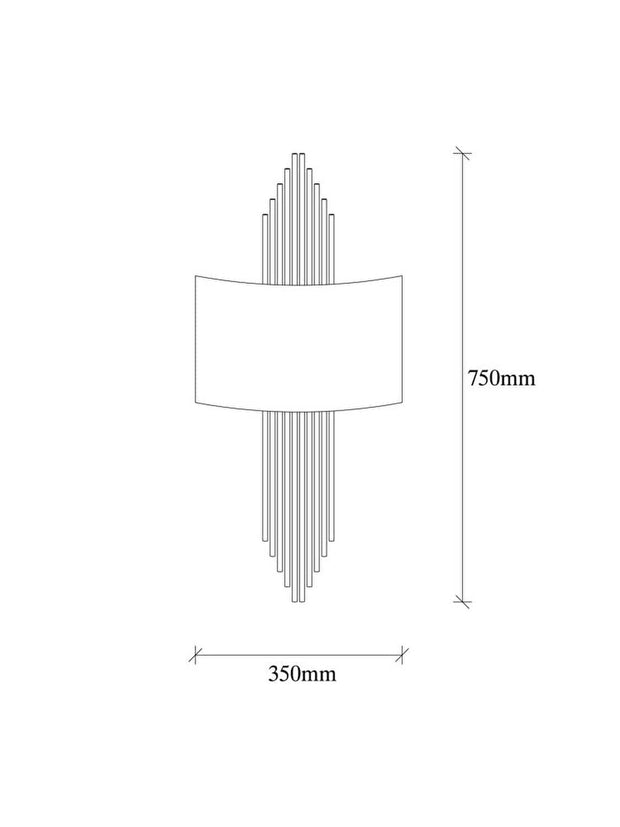 Asir Lampada da parete A-616 Nero