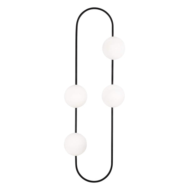 Asir Lampada da parete Abakus 4901 Bianco e Nero