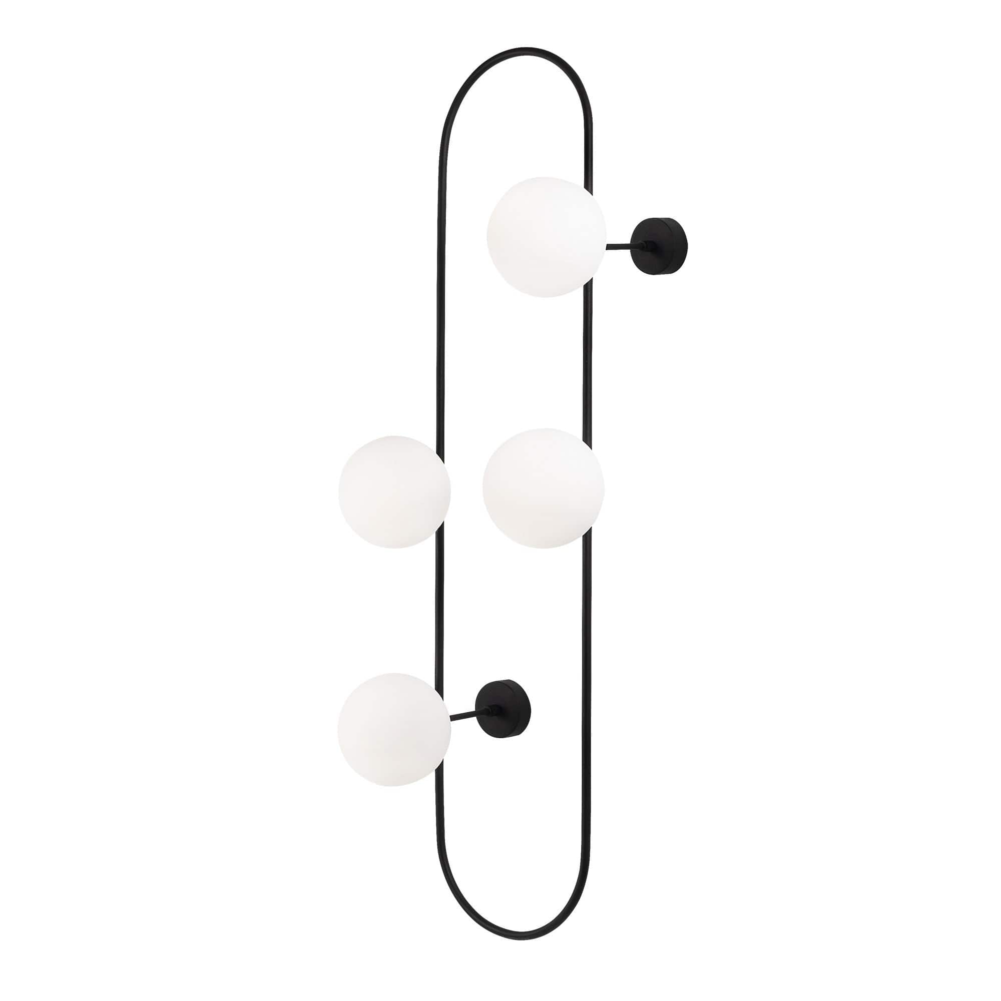 Asir Lampada da parete Abakus 4901 Bianco e Nero