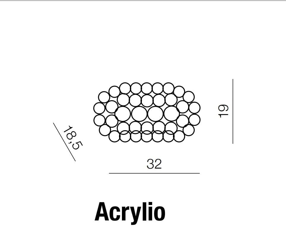 Azzarddo Lampada da parete Acrylio AZ0052 Trasparente