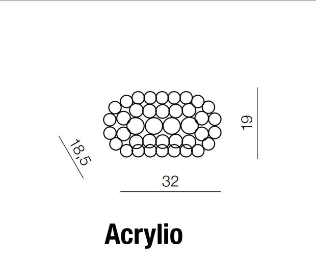 Azzarddo Lampada da parete Acrylio AZ0052 Trasparente