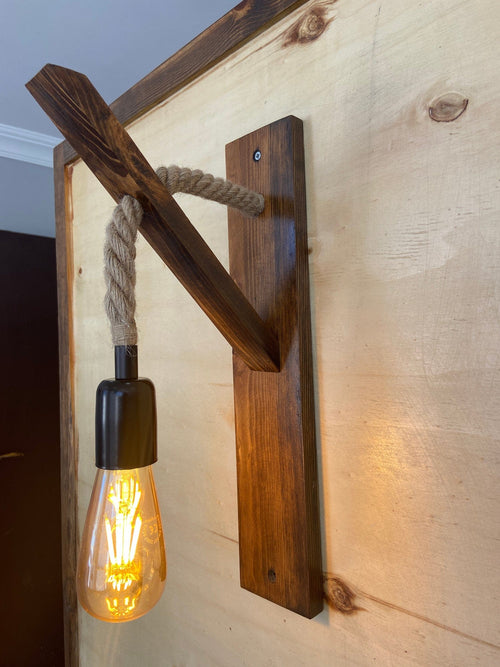 Asir Lampada da parete Ahsap 18 Noce