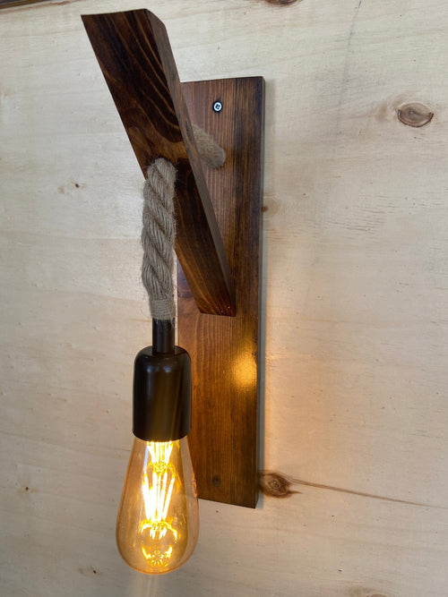 Asir Lampada da parete Ahsap 18 Noce