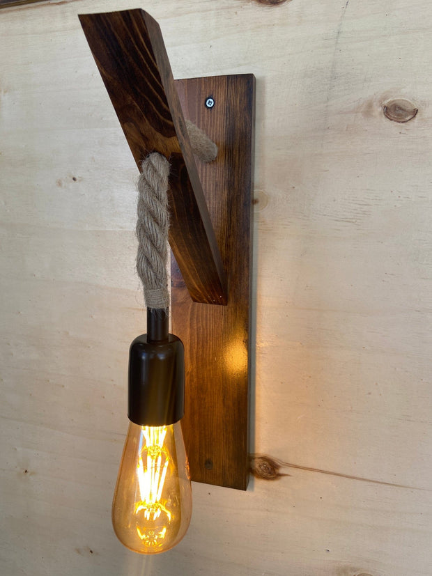 Asir Lampada da parete Ahsap 18 Noce