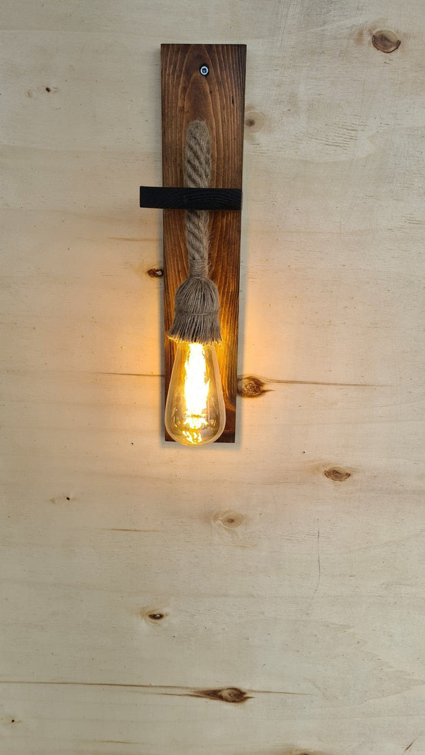 Asir Lampada da parete Ahsap 23 Noce