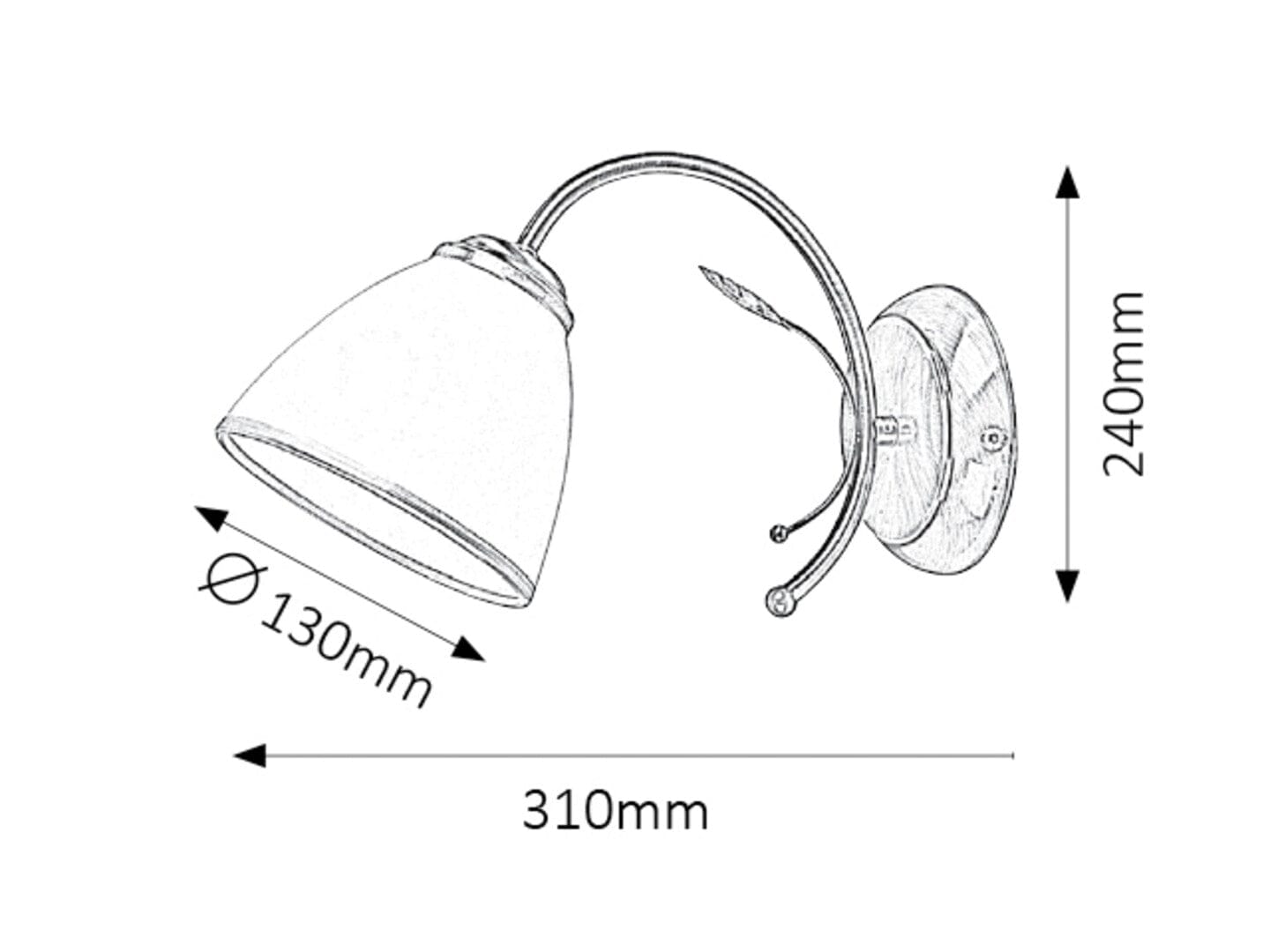 RabaLux Lampada da parete Aletta 2778 Ottone