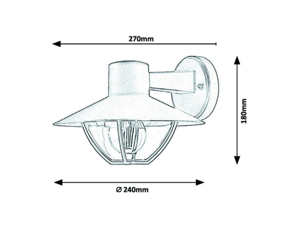 RabaLux Lampada da parete Almada 7884 Marrone