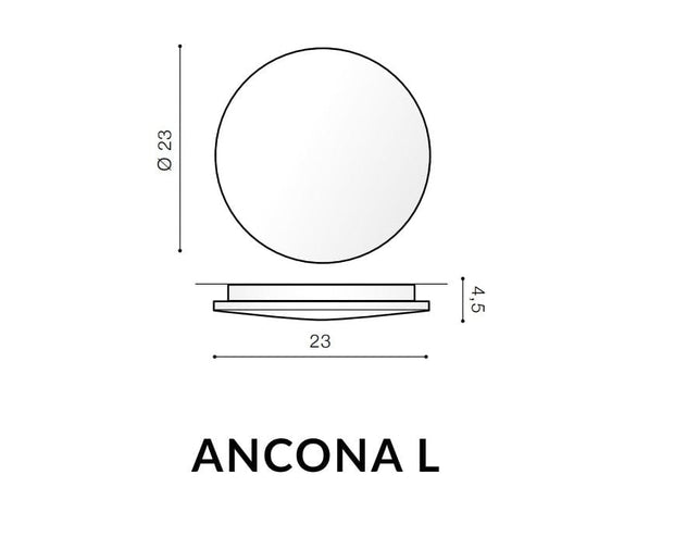 Azzarddo Lampada da parete Ancona L AZ2852 Nero