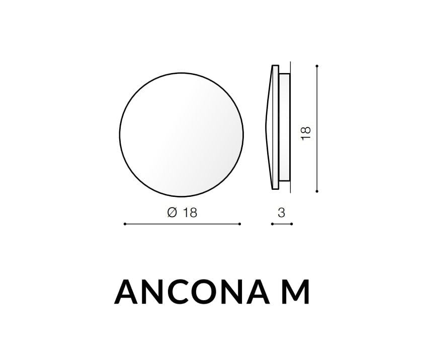 Azzarddo Lampada da parete Ancona M AZ2193 Bianco