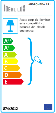 IdealLux Lampada da parete Andromeda AP1