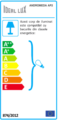 IdealLux Lampada da parete Andromeda AP2