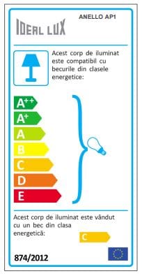 IdealLux Lampada da parete Anello AP1