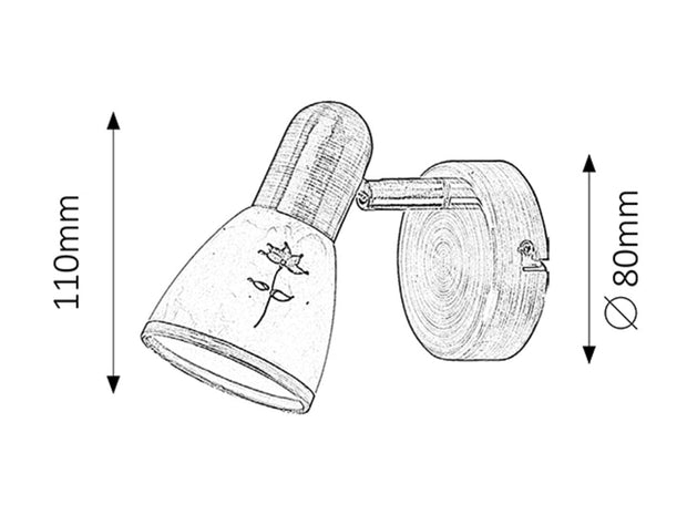 RabaLux Lampada da parete Art Flower 6356 Bianco