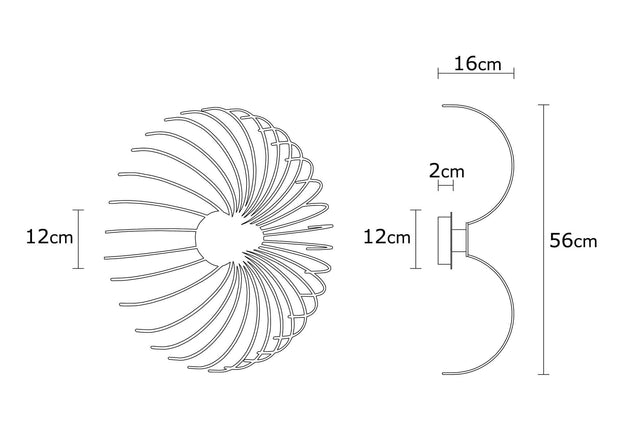 Asir Lampada da parete Aspendos N-644 Bianco