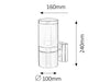 RabaLux Lampada da parete Atlanta Small 8166 Cromo