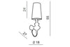 Azzarddo Lampada da parete Baroco AZ0308 Argento