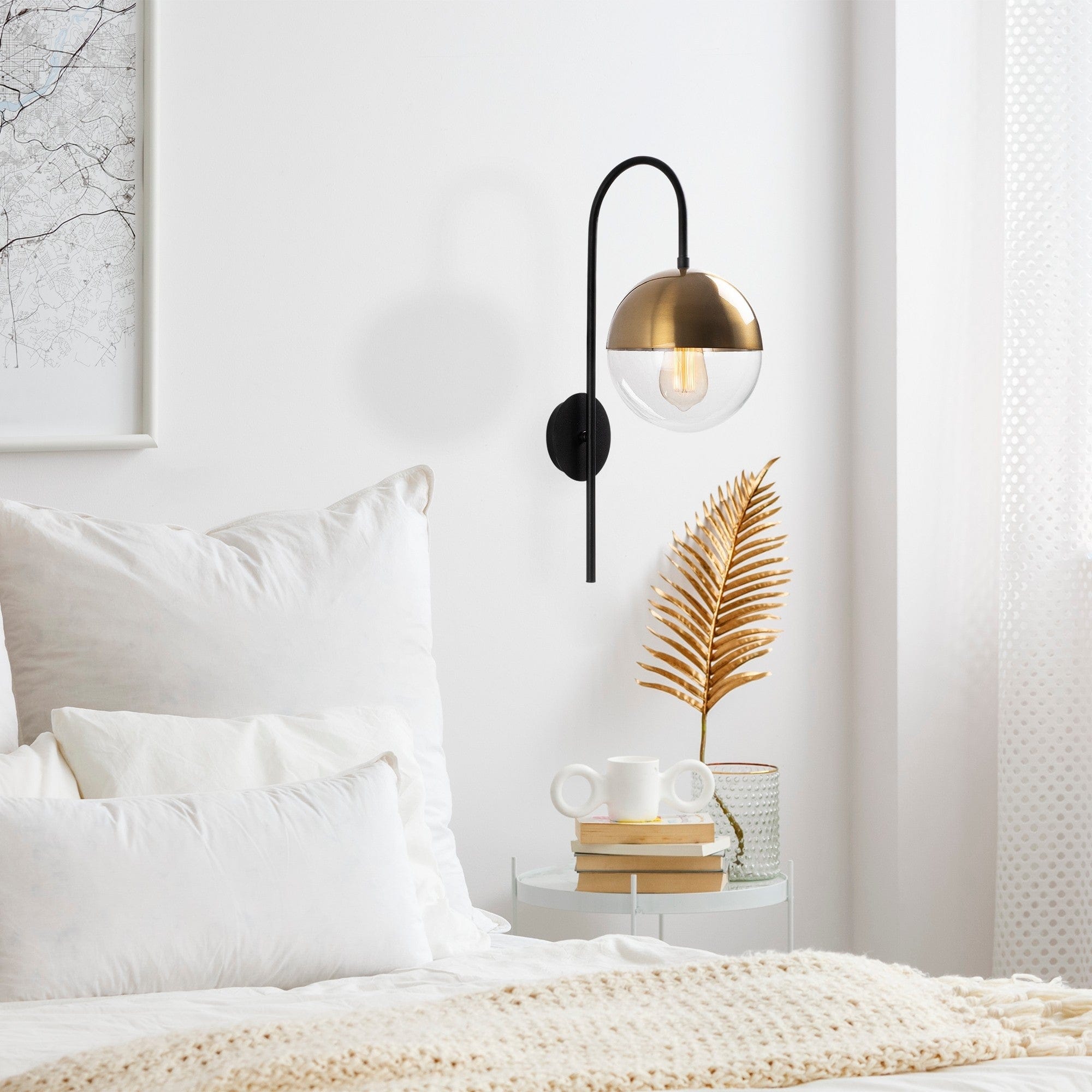 Asir Lampada da parete Bastos 3055 Nero