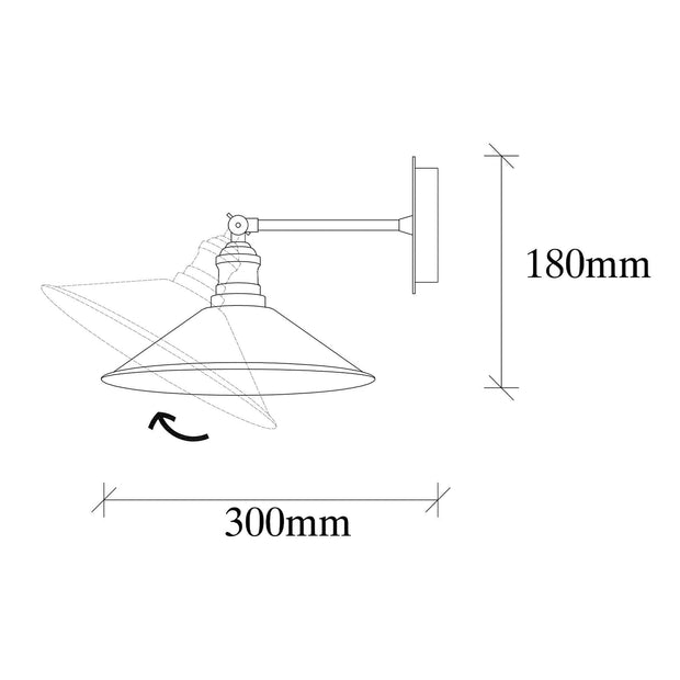 Asir Lampada da parete Berceste 250-A Nero