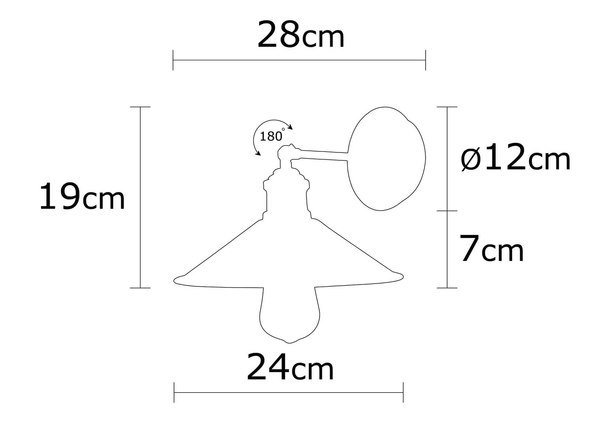 Asir Lampada da parete Berceste N-664 Ottone